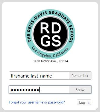 Picture of Populi log in box with RDGC Logo