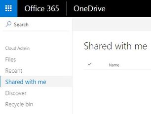 Screenshot of Office 365 OneDrive files list