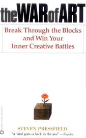 Book cover, with a bare white background, a square brown stone block with an orange flower growing out of its center in the middle of the white void, with bold all caps 